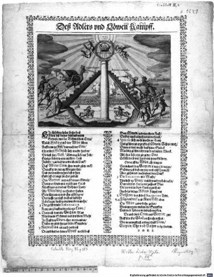 Deß Adlers und Löwen Kampff