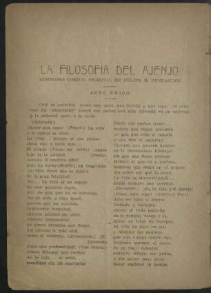 La filosofía del ajenjo : monólogo cómico, original