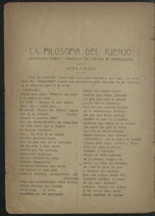 La filosofía del ajenjo : monólogo cómico, original