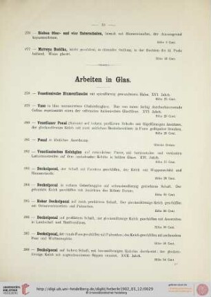 Arbeiten in Glas (Nr. 278-360)