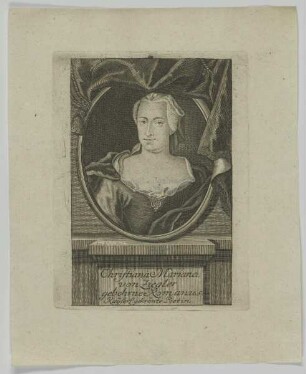 Bildnis der Christiana Mariana von Ziegler, geborene Romanus