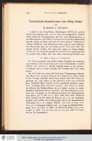 Textkritische Bemerkungen zum König Rother