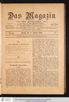 Nr. 3. - 18. Januar 1896