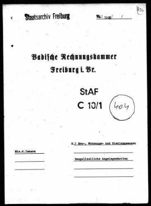 Baupolizeiliche Angelegenheiten