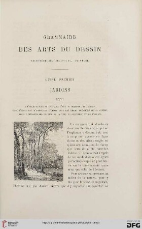 16: Grammaire des arts du dessin, 1, Jardins, 26 : architecture, sculpture, peinture