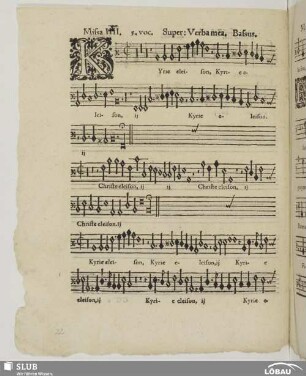 Missa IIII. 5. voc. super: Verba mea