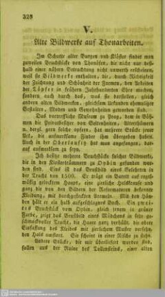 Alte Bildwerke auf Thonarbeiten