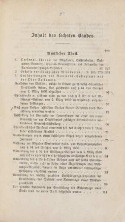 Inhalt des sechsten Bandes