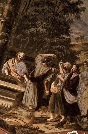 Die Jünger am Grabe der Maria mit dem ungläubigen Thomas