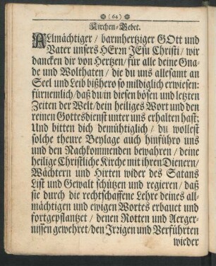 Kirchen-Gebet