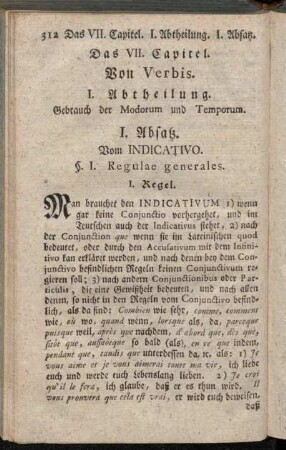 I. Abtheilung. Gebrauch der Modorum und Temporum.