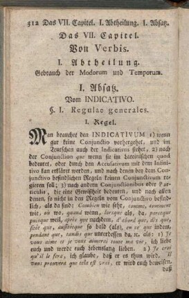 I. Abtheilung. Gebrauch der Modorum und Temporum.