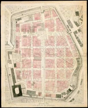 "Generalplan von der abgebrannten Stadt Göppingen"