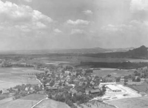 Schöna (Reinhardtsdorf-Schöna). Ortsteilansicht. Blick vom Zirkelstein nach Nordwest