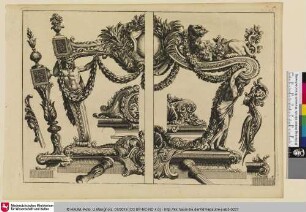 [Entwurf für die Dekoration einer Kutsche; Éléments de décors de chaise à porteurs]