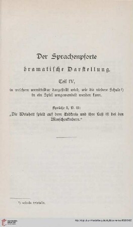 Der Sprachenpforte dramatische Darstellung Teil IV […]