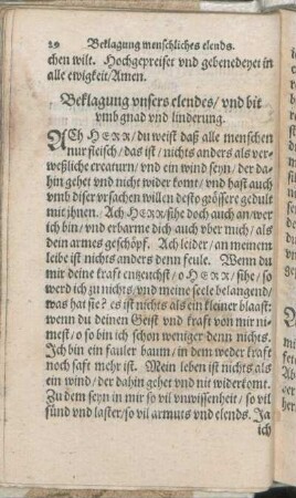 Beklagung vnsers elendes/ vnd bit vmb gnad vnd linderung.