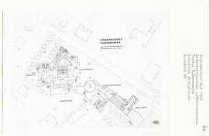 Schauspielschule und Theatermuseum am Schlossparktheater, Berlin-Steglitz (Diplomarbeit bei Willy Kreuer): Grundriss Erdgeschoss 1:200