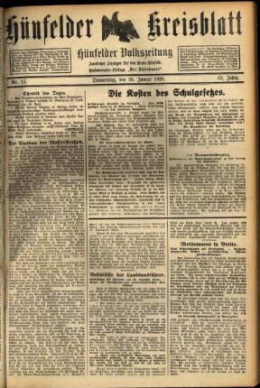 Ausgabe vom Donnerstag, den 26. Januar 1928.