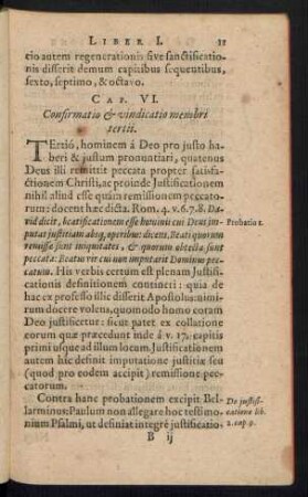 Cap. VI. Confirmatio et vindicatio membri tertii.