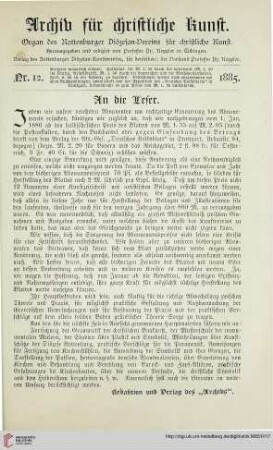 An die Leser