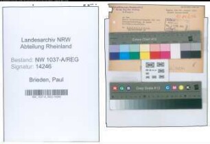 Entnazifizierung Paul Brieden , geb. 00.00.0000 ()