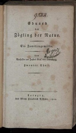 Th. 2: Eduard der Zögling der Natur. Zweyter Theil