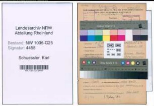 Entnazifizierung Karl Schuessler , geb. 08.05.1907 (Geschaeftsfuehrer)