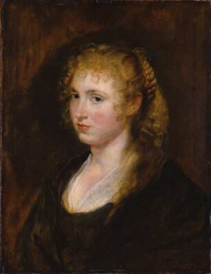 Bildnis einer Frau mit geflochtenem blonden Haar