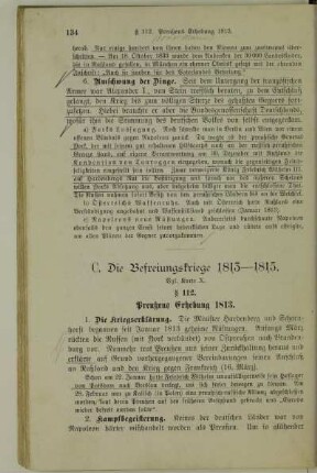 C. Die Befreiungskriege 1813-1815