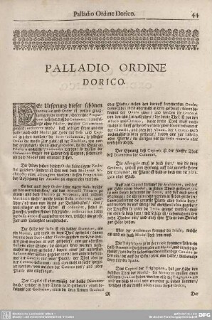 PALLADIO ORDINE DORICO.