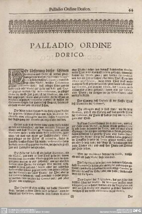 PALLADIO ORDINE DORICO.