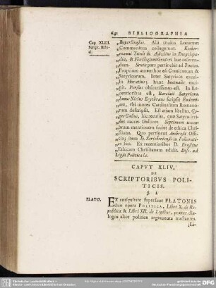 Caput XLIV. De Scriptoribus Politicis