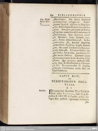 Caput XLIV. De Scriptoribus Politicis