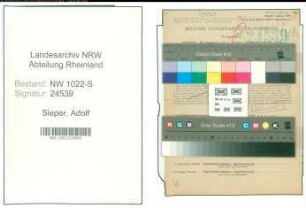 Entnazifizierung Adolf Sieper , geb. 09.01.1903 (Buchhalter)