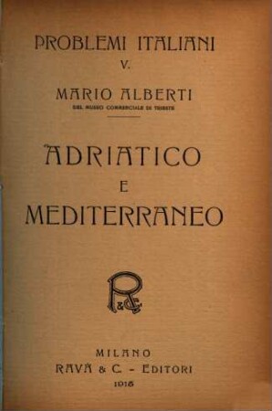 Adriatico e Mediterraneo