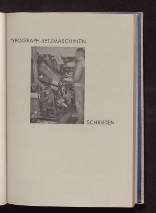 Typograph-Setzmaschinen Schriften