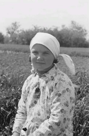 Zweiter Weltkrieg. Zur Einquartierung. Sowjetunion. Porträt eines Bauernmädchens