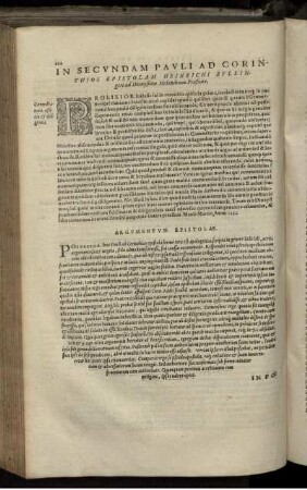 In Posteriorem D. Pauli Ad Corinthios Epistolam Commentarius