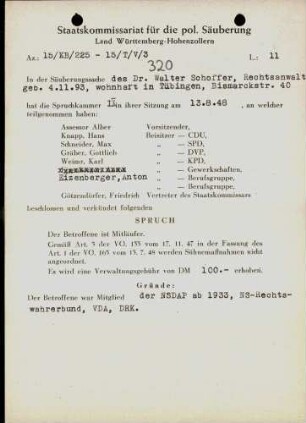 Schoffer, Walter, Dr.