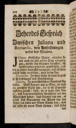 220-244, Zehendes Gespräch.