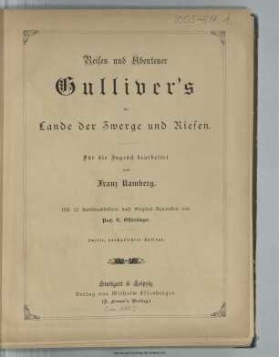 Reisen und Abenteuer Gulliver's im Lande der Zwerge und Riesen