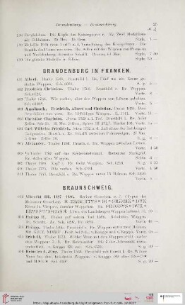 Brandenburg in Franken (Nr. 601 - 611)
