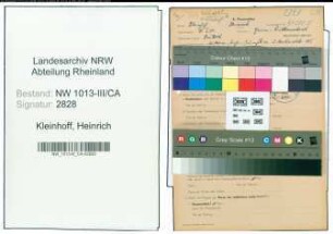Entnazifizierung Heinrich Kleinhoff , geb. 10.05.1889 (Arbeiter)
