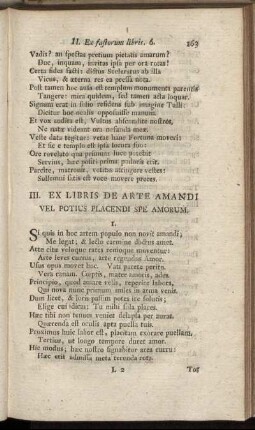 III. Ex Libris De Arte Amandi Vel Potius Placendi Spe Amorum.