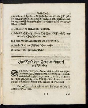 Die Reise von Constantinopel auf Venedig.