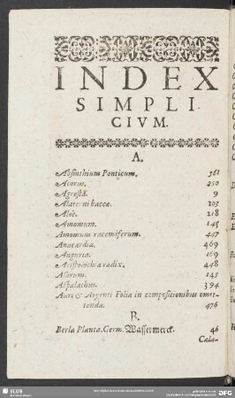 Index Simplicium