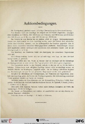 Auktionsbedingungen