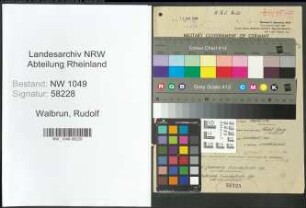 Entnazifizierung Rudolf Walbrun , geb. 26.03.1903 (Ingenieur)