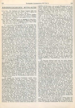 Kirchengeschichte: Mittelalter
